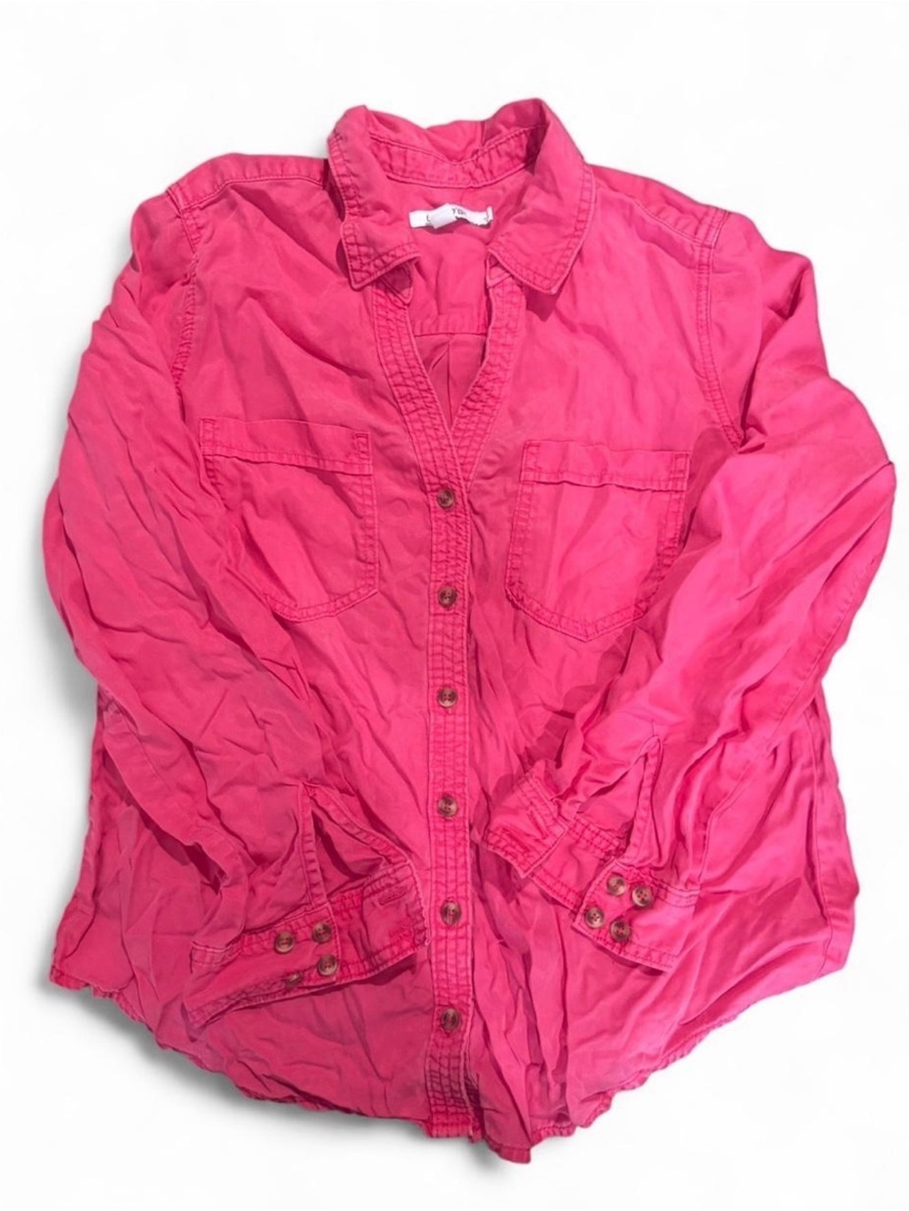 Chico's Coral Button-Up Shirt